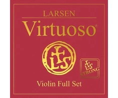 Stiprintuvas Larsen stygos smuikui Virtuoso, žema įtampa, didelis garsas, greita reakcija, lengvai grojama, komplektas E su rutuliuku, stiprios