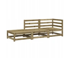 Lauko baldų komplektas Dviejų vietų medinė sodo sofa, impregnuota mediena, 210x70x67cm, ruda