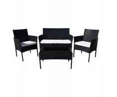 Lauko baldų komplektas technoratanas Sofa su kėdėmis ir staliuku