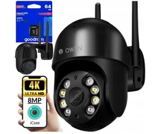 Objektyvas Lauko Ip Wifi 5x priartinimo 8mp juoda 270° pasukama kamera icsee su sekimu