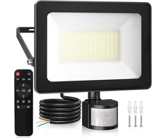 Lauko LED prožektorius su judesio davikliu Meikee, 80 W, 7865 lm, IP66