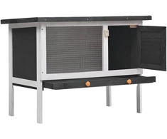 Lauko narvas triušiams, pilkos spalvos, mediena, 1 aukštas