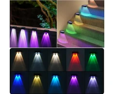 Lauko saulės sienos šviestuvai, 2 vnt., Rgb, atsparūs vandeniui
