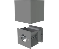 Lauko sieninis šviestuvas Cube, pilkas matinis, Ip65, G9
