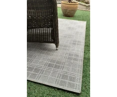 Lauko/vidaus kilimas, tinkantis terasoms ir balkonams 100x200 cm, pilkas