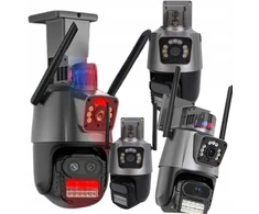 Lauko wifi pasukama smart ip kamera su aliarmu dviguba 1080p full hd 2x3mp