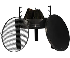 Lauko židinys r80* iš 2,0 mm plieno + dangtis, grotelės S202