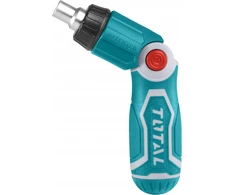 Laužiamas atsuktuvas su terkšle + antgaliai 12vnt. Total Tools