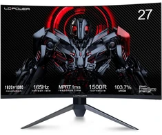 Lc-power 27" Fhd Curved žaidimų monitorius, 165hz, 1ms Mprt, Freesync