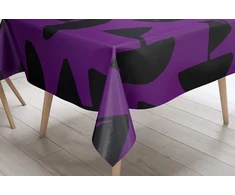 Le Jardin du Lin virtuvinė dekoratyvinė staltiesė, violetinė, juoda, 140 x 140 cm - sukurta ir pagaminta Turkijoje