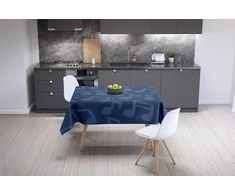 Le Jardin du Lin virtuvinė dekoratyvinė staltiesė mėlyna 140 x 140 cm - sukurta ir pagaminta Turkijoje