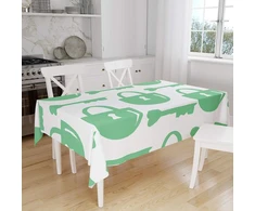 Le Jardin du Lin virtuvinis dekoratyvinis staltiesė Petrol Žalias Baltas 140 x 160 cm - suprojektuota ir pagaminta Turkijoje
