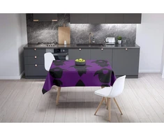 Le Jardin du Lin virtuvinis dekoratyvinis staltiesė, violetinė, juoda, 140 x 140 cm - sukurta ir pagaminta Turkijoje