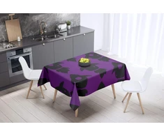 Le Jardin du Lin virtuvinis dekoratyvinis staltiesė, violetinė, juoda, 140 x 140 cm - sukurta ir pagaminta Turkijoje
