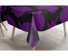 Le Jardin du Lin virtuvinis dekoratyvinis staltiesė, violetinė, juoda, 140 x 140 cm - sukurta ir pagaminta Turkijoje