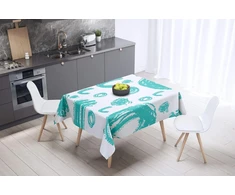 Le Jardin du Lin virtuvinis dekoratyvinis staltiesė turkio spalvos balta 140 x 140 cm - sukurta ir pagaminta Turkijoje