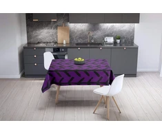 Le Jardin du Lin virtuvinis dekoratyvinis staltiesė, violetinė, juoda, 140 x 140 cm - sukurta ir pagaminta Turkijoje