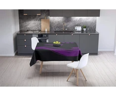 Le Jardin du Lin virtuvinis dekoratyvinis staltiesė, violetinė, juoda, 140 x 140 cm - sukurta ir pagaminta Turkijoje