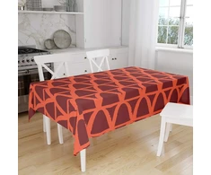 Le Jardin du Lin virtuvinis stalo dekoratyvinis staltiesė oranžinė bordo 140 x 160 cm - sukurta ir pagaminta Turkijoje