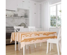 Le Jardin du Lin virtuvinis staltiesė, oranžinė, ne tiesi balta, 140 x 160 cm - sukurta ir pagaminta Turkijoje