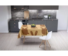 Le Jardin du Lin virtuvinis staltiesės dekoras rudos spalvos 140 x 140 cm - sukurta ir pagaminta Turkijoje