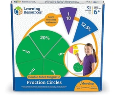 Learning Resources dvipusiai magnetiniai trupmenų apskritimai