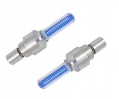 Led 30mm dviračio žibintai ant ventilio - 2 vnt. - mėlyni