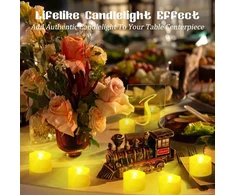 Led arbatinės žvakutės, 12 led žvakių pakuotė, žvakės be liepsnos, arbatinės žvakutės, realistiškai mirksinti lemputė, dekoracija kalėdoms, vestuvėms, vakarėliams, pagrindinės dekoracijos, šiltos baltos švieselės