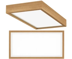 Led ąžuolinis plafonas 62x32cm 28w lubų šviestuvas medinis virštinkinis loft stiliaus