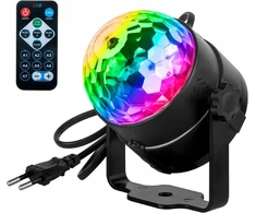 Led disco rutulys rgb diskotekos projektorius reflektorius vakarėliui lazeris