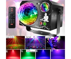 Led Diskotekos Šviesos Efektas Rgb Kula su Nuotolinio Valdymo Pulteliu