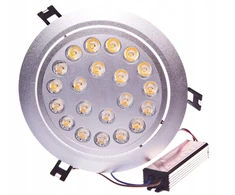 Led downlight šviestuvas 21w sidabrinis apvalus 1470lm 3000k Lamprix Lp-11-017
