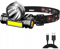 Led galvos žibintas usb turistinis žibintas žvejybai