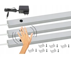 Led juosta po spintele led apšvietimas virtuvei spintai Bekontaktė 3x 110cm