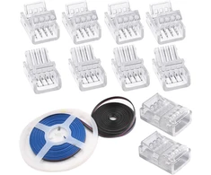 Led juostelės jungčių ir 10m prailginimo laido komplektas