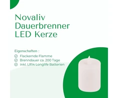 Led kapų žvakė, balta, nuolatinis degiklis, mirgėjimo efektas, su baterijomis, kapų žvakės, kapinių žvakė, atminimo žvakė, kapų žibintas, amžina šviesa, gedulo žvakė