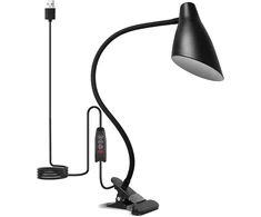Led klipsinė lemputė, Usb stalinė lempa, 3 spalvų režimai, 10 ryškumo lygių