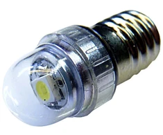 Led lemputė E10 įsukama į Cree Uhp 6v žibintuvėlį