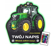 Led naktinė lemputė Traktorius John Deere dovana vaikui ant sienos