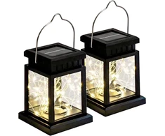 Led saulės žibintas stiklinis su 20 led (2 m girlianda) šiltai balta spalva su baterija – 2 stiklai rinkinyje sodo lempa saulės lempa žibintas saulės žibintas (2 x žibintas su led juostelėmis)