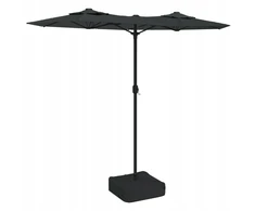 Led sodo skėtis 316x145x240 cm, antracito spalvos