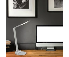 Led stalinė lempa su lietimu, reguliuojama šviesa, 83cm, sidabrinė