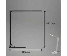 Led stalinė lempa su lietimu, reguliuojama šviesa, 83cm, sidabrinė
