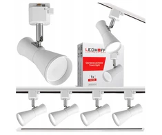 Led šyninis šviestuvų rinkinys su 1m bėgeliu, 4 vnt.