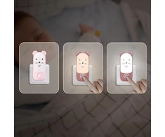 Led Vaikiška Naktinė Lemputė su Jungikliu, 2-pin Eu Kištukas