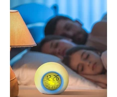 Led žadintuvas su 7 spalvų keitimu ir termometru