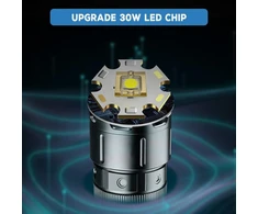 Led žibintuvėlis, įkraunamas, itin ryškus 100 000 liumenų žibintuvėlis, maitinamas baterijomis, usb, baterijinis žibintuvėlis, priartinimas, atsparus vandeniui su 5 šviesos režimais, skirtas stovyklavimui, žygiams, avariniams atvejams
