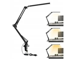 Ledea Bedee Led stalinė lempa su 3 šviesos spalvomis, 10 ryškumo lygių, su spaustuku, Usb 5v2a