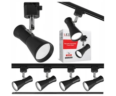Ledkia Šviestuvų sistema 2m bėgelis Gu10 reflektorius tuba spotinis šviestuvas Led x4