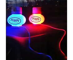 Ledson poppy mėlynas plaukiojantis apšvietimas po poppy kvapu